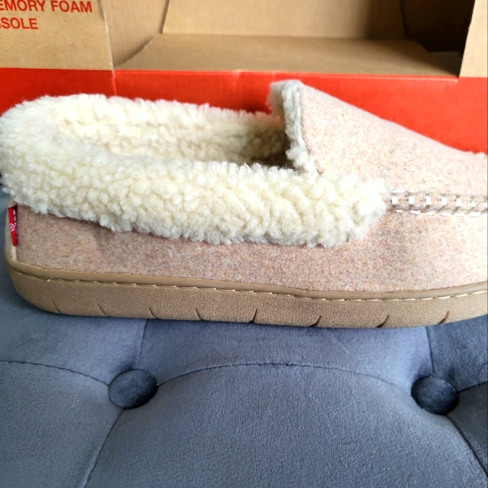Levi's Venetian Mens Moccasin Slippers With Hard Bottoms Size L 9.5-10.5 - Picture 3 of 5
